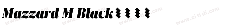 Mazzard M Black字体转换